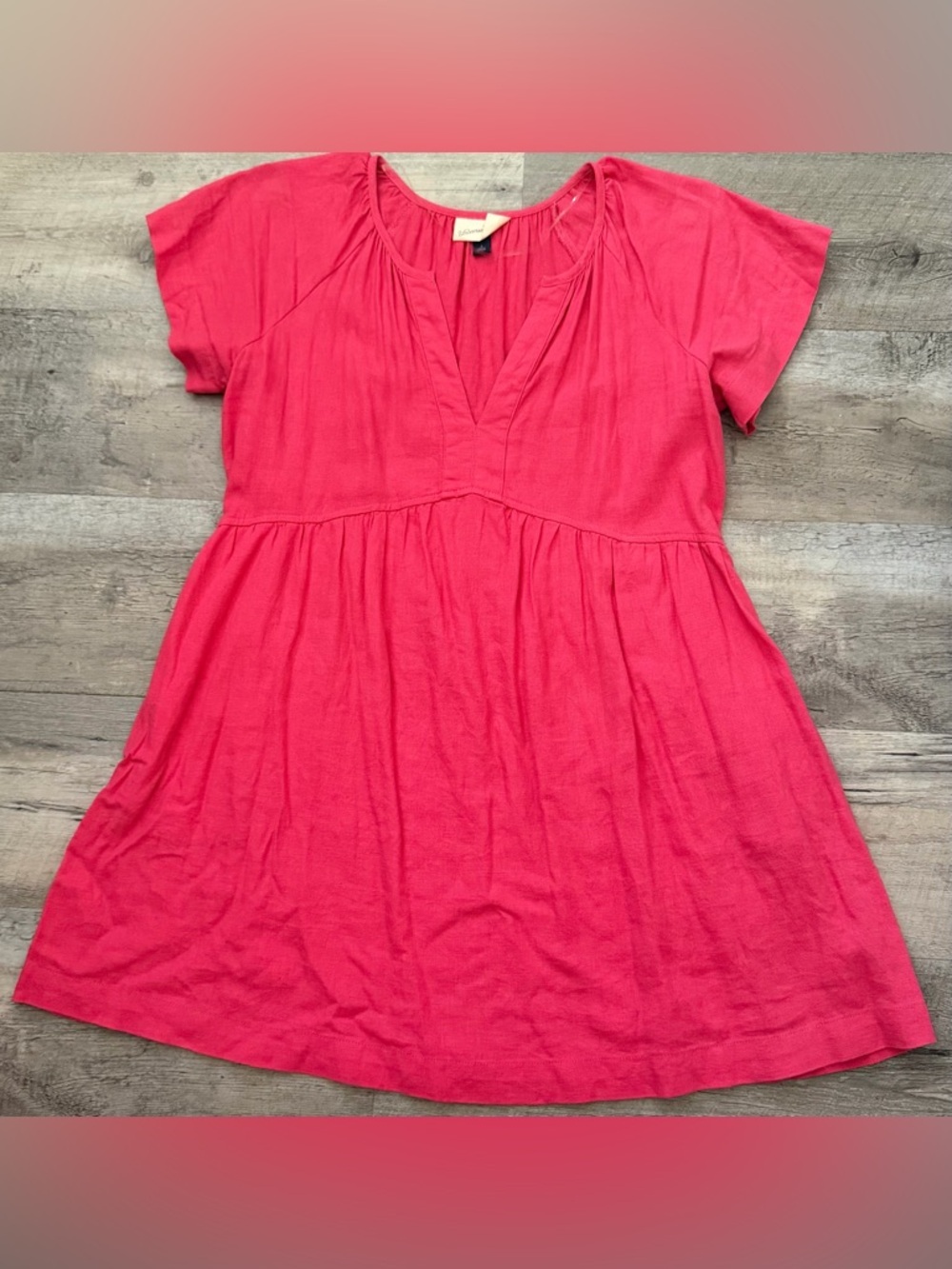 Universal Thread Hot Pink V-Neck Short Sleeve Tunic